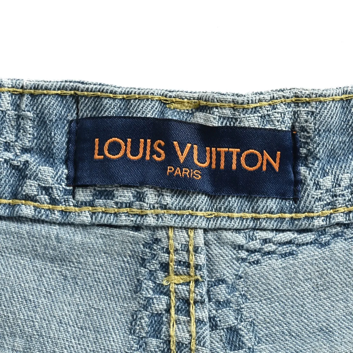 Louis Vuitton/Louis Vuitton checkerboard suit denim shorts